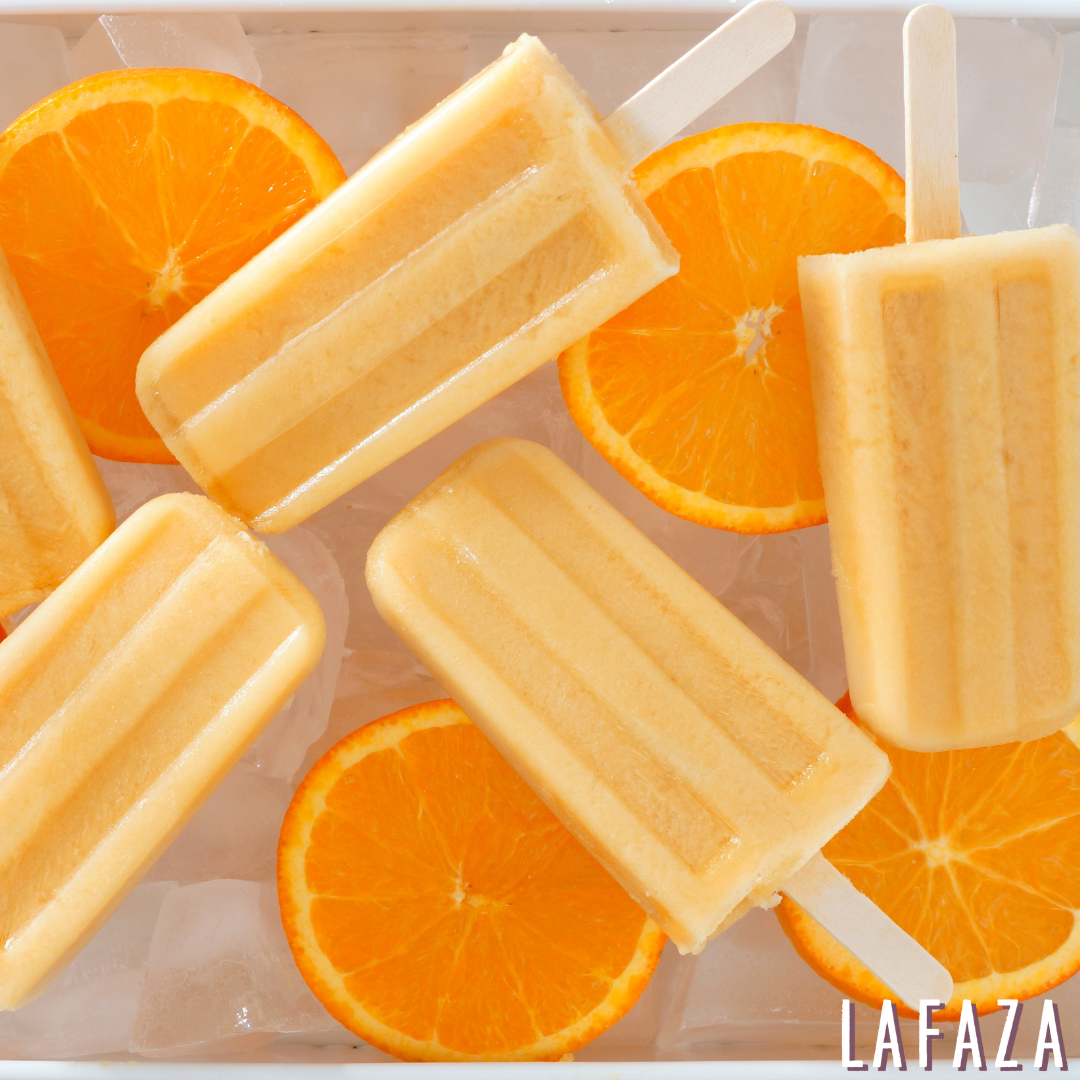 Homemade Orange Creamsicle Popsicles