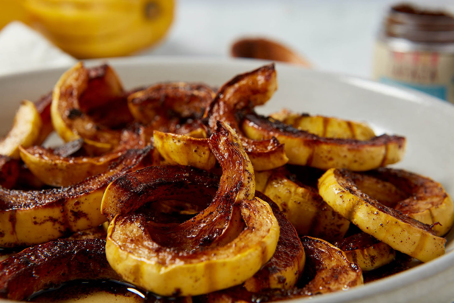 Vanilla Roasted Delicata Squash Rings